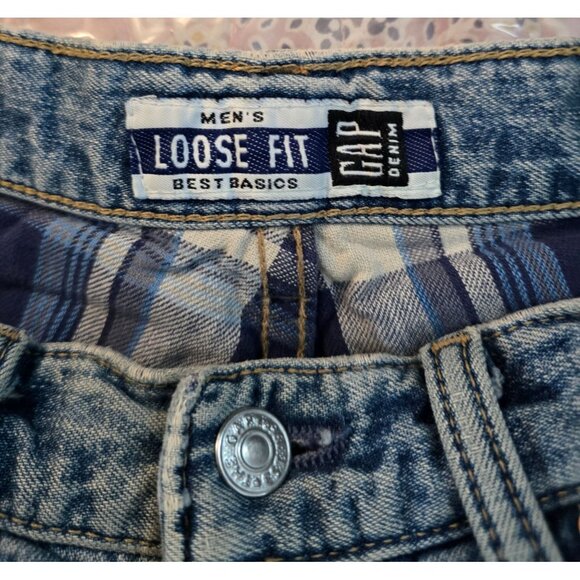 Gap Denim Mens Loose Fit Flannel-Lined Jeans W32-L30 - Picture 1 of 9